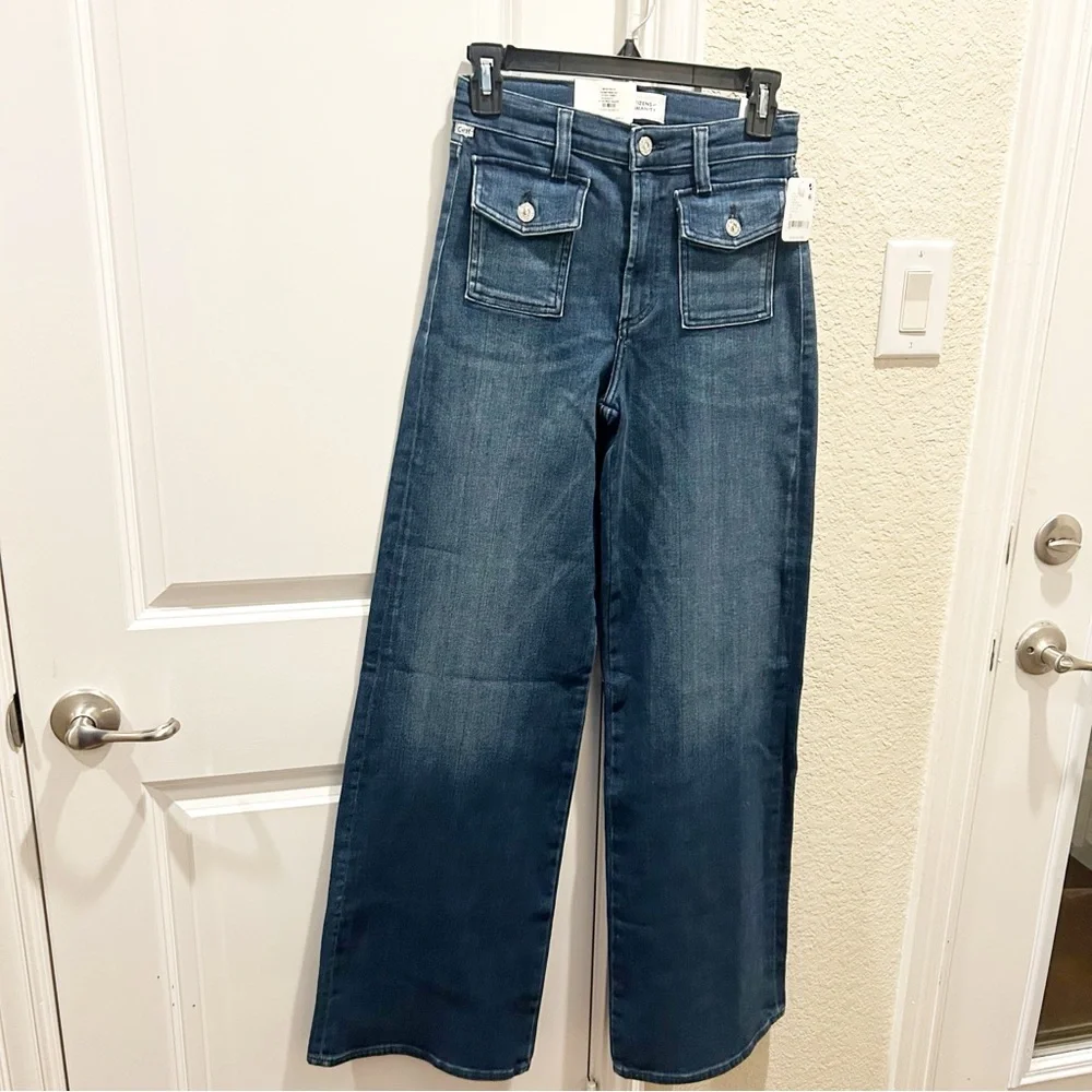 NWT Citizens of Humanity Raven Patch Pocket Wide Leg Jeans Regency Free People